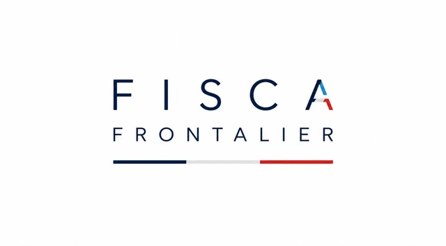 Logo pour un spécialiste de la fiscalité frontalière : capitales espacées et filet tricolore