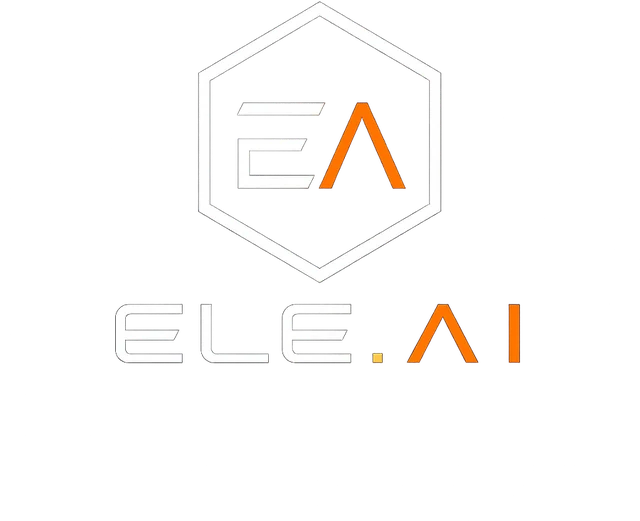 Logo pour une activité d'intelligence artificielle : un monogramme dans un hexagone